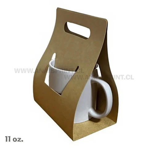CAJA KRAFT PORTA TAZON  11 OZ. 