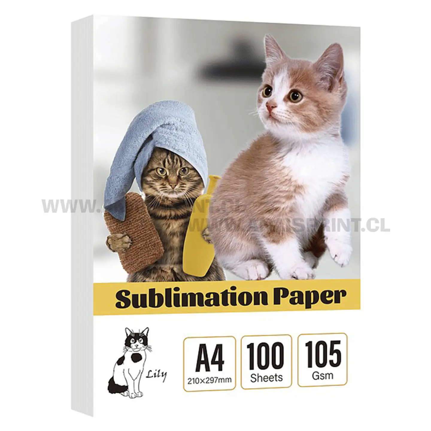 PAPEL DE SUBLIMACION REV. CREMA 105 GR / A4 / 100 HOJAS 1