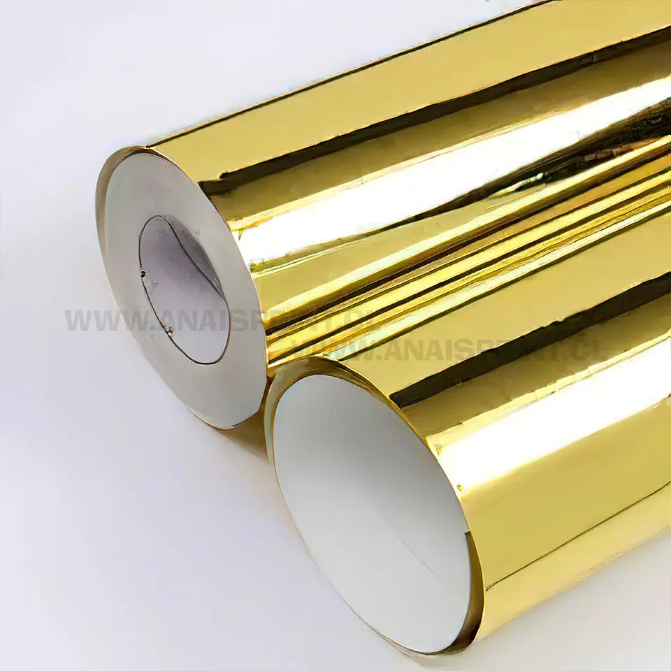 VINILO DECORATIVO CON ADHESIVO DORADO METALIZADO 61 CM X 1 MT 1