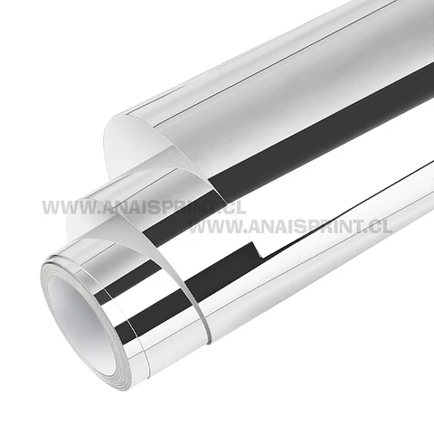 VINILO DECORATIVO CON ADHESIVO PLATEADO METALIZADO 61 CM X 1 MT