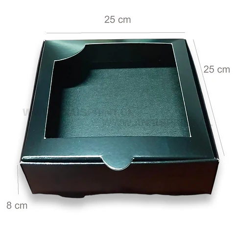 CAJA NEGRA CON VISOR 25X25X8 CMS