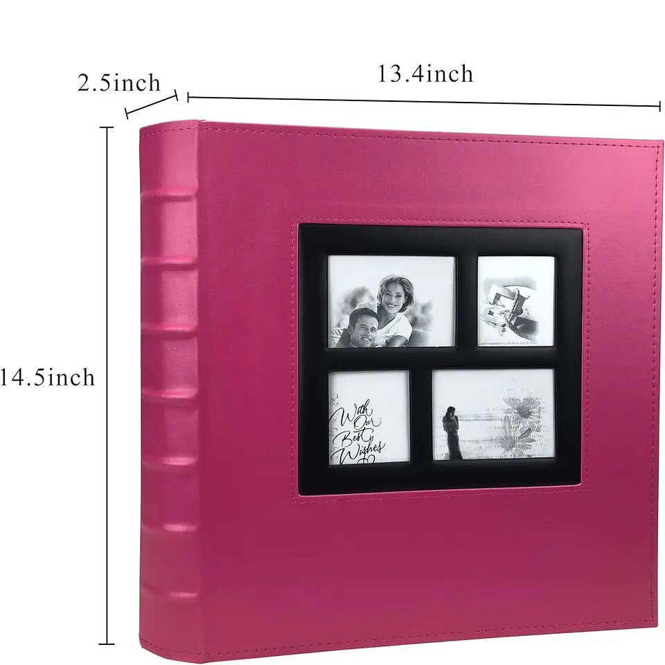 ALBUM FOTOGRAFICO CUERO CON VENTANA PARA 600 FOTOS 10X15 CM 5