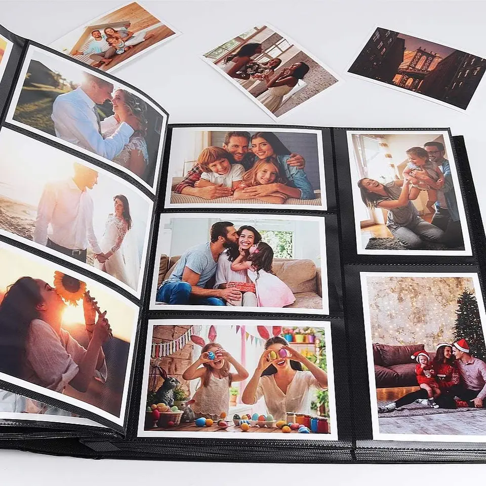 ALBUM FOTOGRAFICO CUERO TEXTURADO CON VENTANA PARA 500 FOTOS 10X15 CM 4