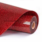 VINILO TEXTIL GLITTER TERMOTRANSFERIBLE  ROJO 50 CM X 1 MT - Miniatura 1