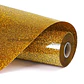 VINILO TEXTIL GLITTER TERMOTRANSFERIBLE  DORADO 50 CM X 1 MT - Miniatura 1