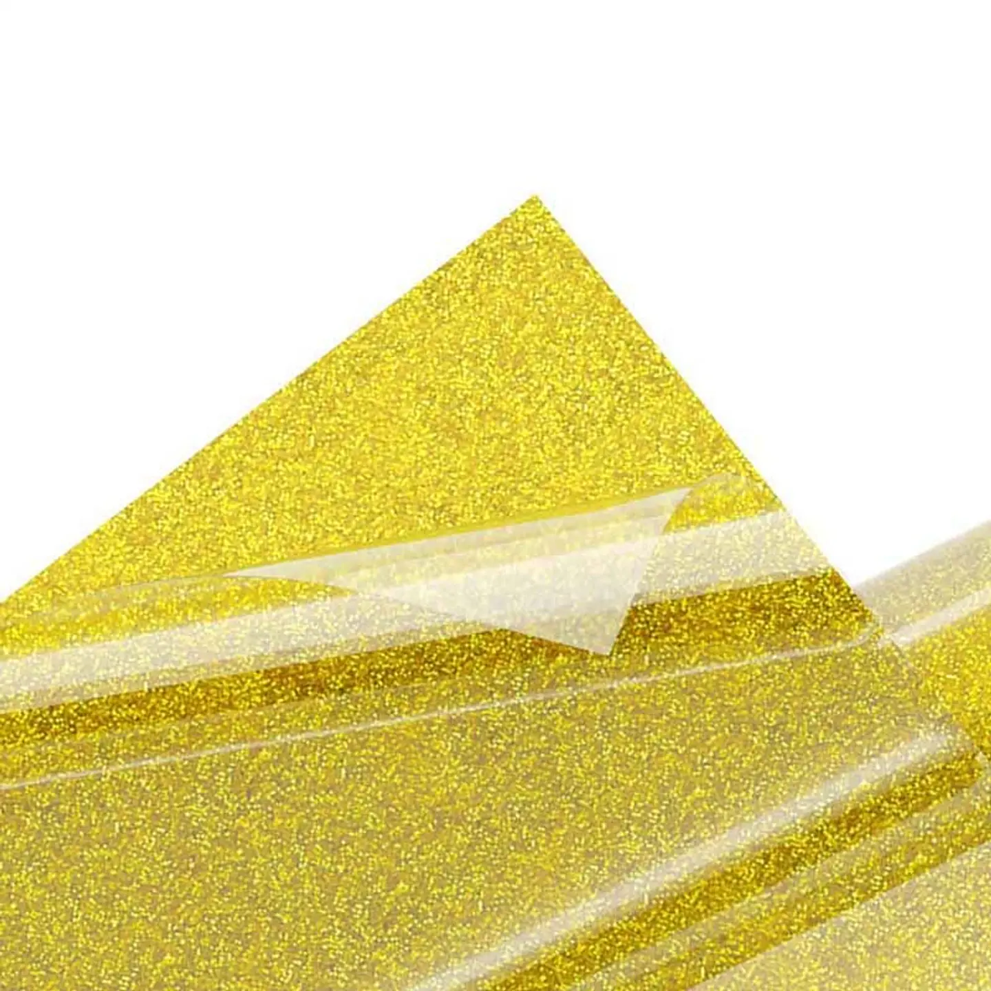 VINILO TEXTIL GLITTER TERMOTRANSFERIBLE  DORADO 50 CM X 1 MT 2