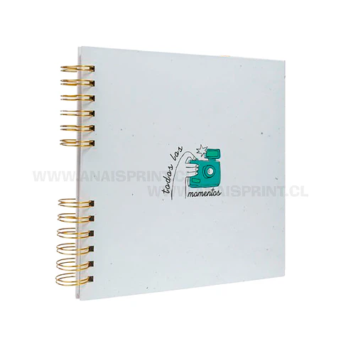 ALBUM SCRAPBOOK DISEÑO MOMENTOS CON 60 HOJAS BLANCAS