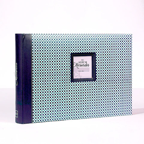 ALBUM FOTOGRAFICO AZUL AUTOADHESIVO CON VENTANA 