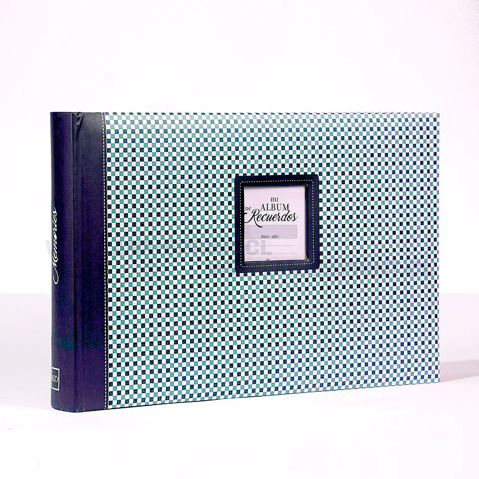 ALBUM FOTOGRAFICO AZUL AUTOADHESIVO CON VENTANA  1