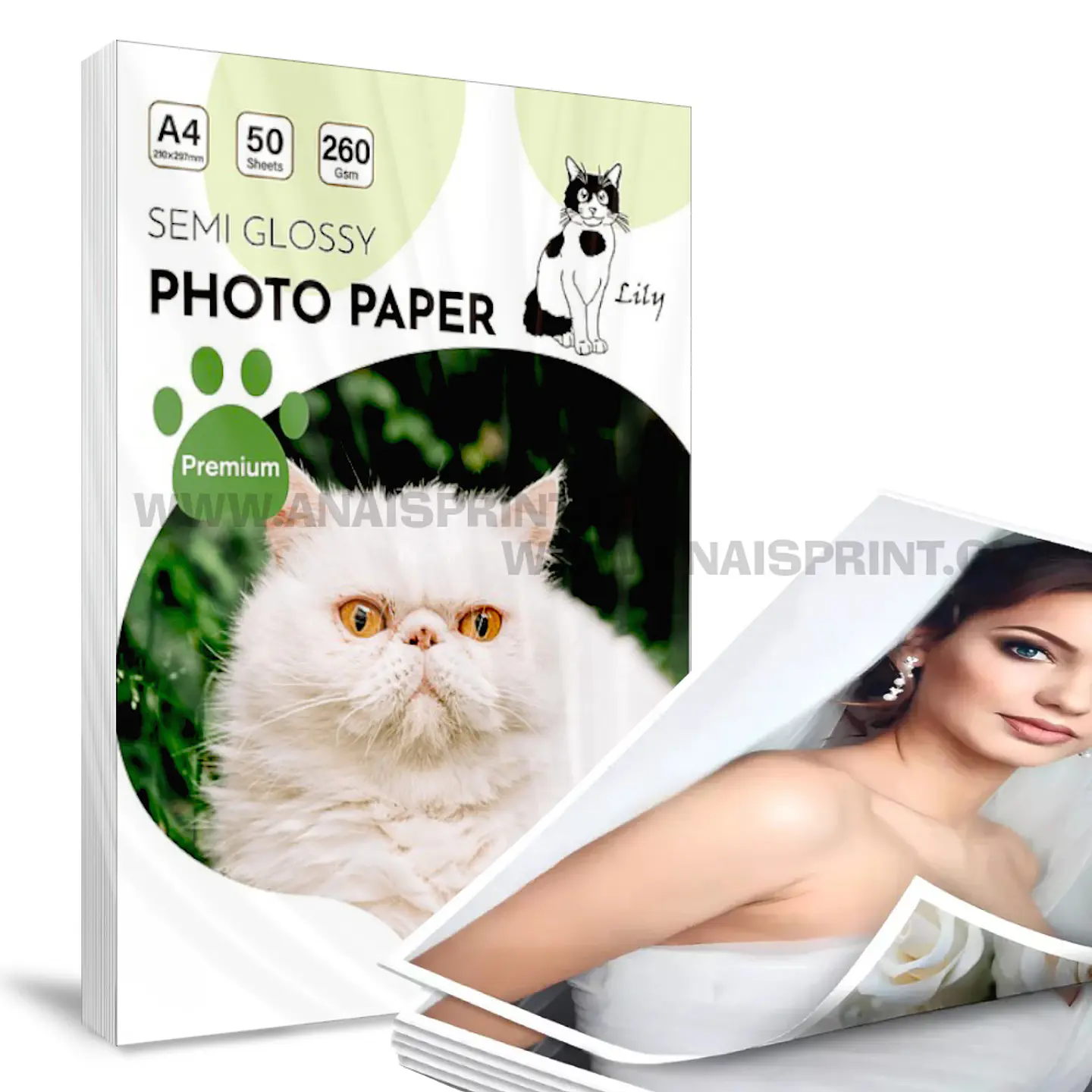 PAPEL FOTOGRAFICO SEMI GLOSSY 260 GR / A4 / 50 HOJAS 1