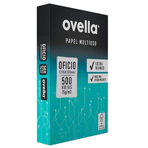 RESMA DE PAPEL MULTIUSO 75 GR / OFICIO / 500 HOJAS