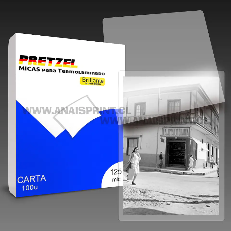 MICAS PARA TERMOLAMINADORA PLASTIFICADORA CARTA / 125 MIC 1
