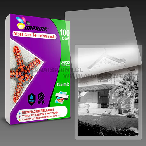 MICAS PARA TERMOLAMINADORA PLASTIFICADORA OFICIO / 125 MIC.