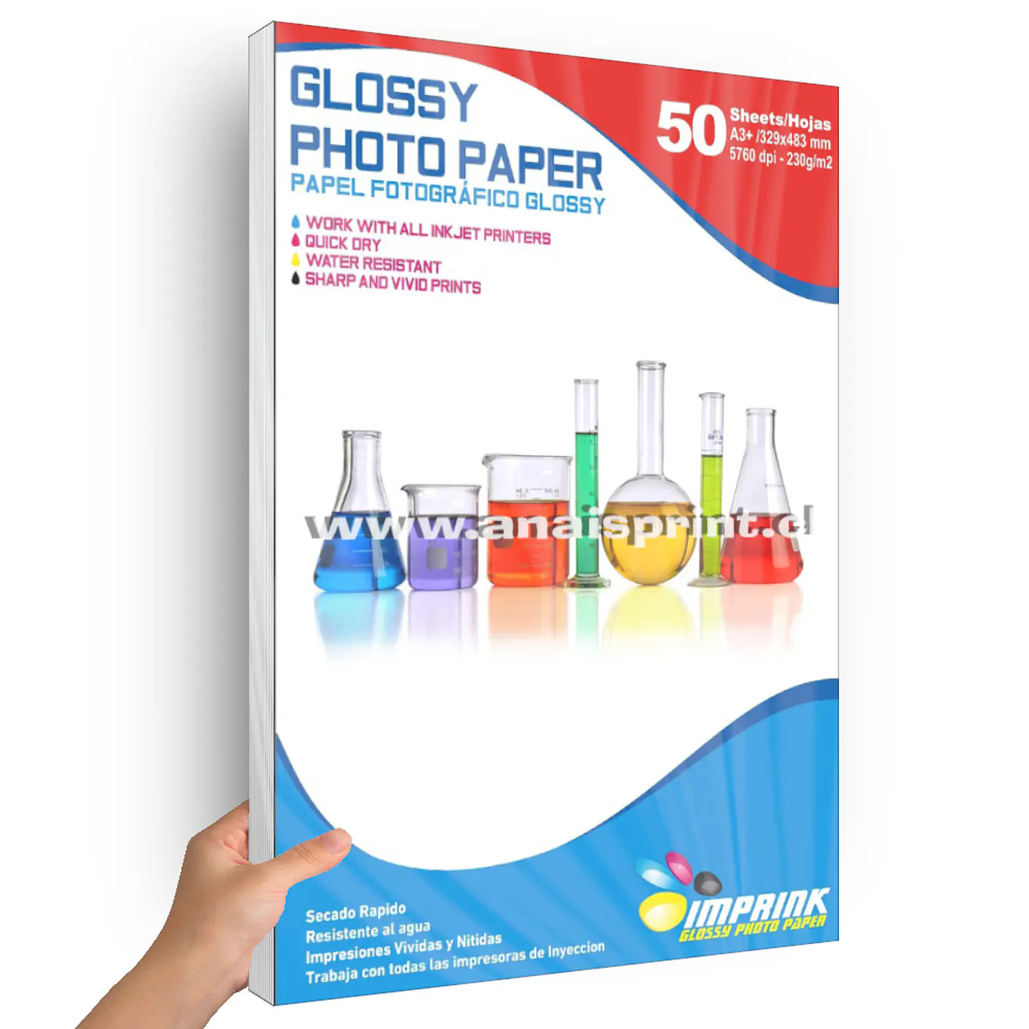 PAPEL FOTOGRÁFICO GLOSSY 230 GR / A3+ / 50 HOJAS 1