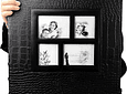 ALBUM FOTOGRAFICO CUERO GRIETA CON VENTANA PARA 500 FOTOS 10X15 CM