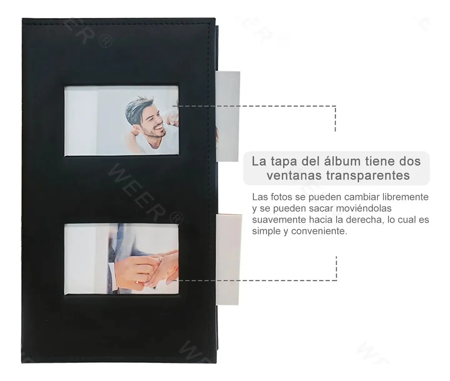 ALBUM FOTOGRAFICO CUERO CON VENTANA PARA 300 FOTOS 10X15 CM 2