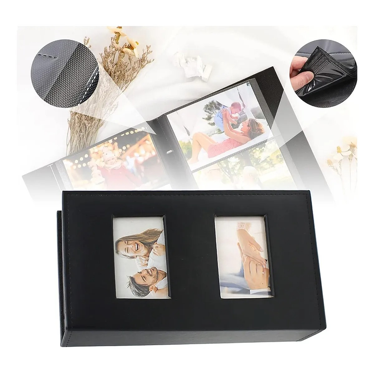 ALBUM FOTOGRAFICO CUERO CON VENTANA PARA 300 FOTOS 10X15 CM