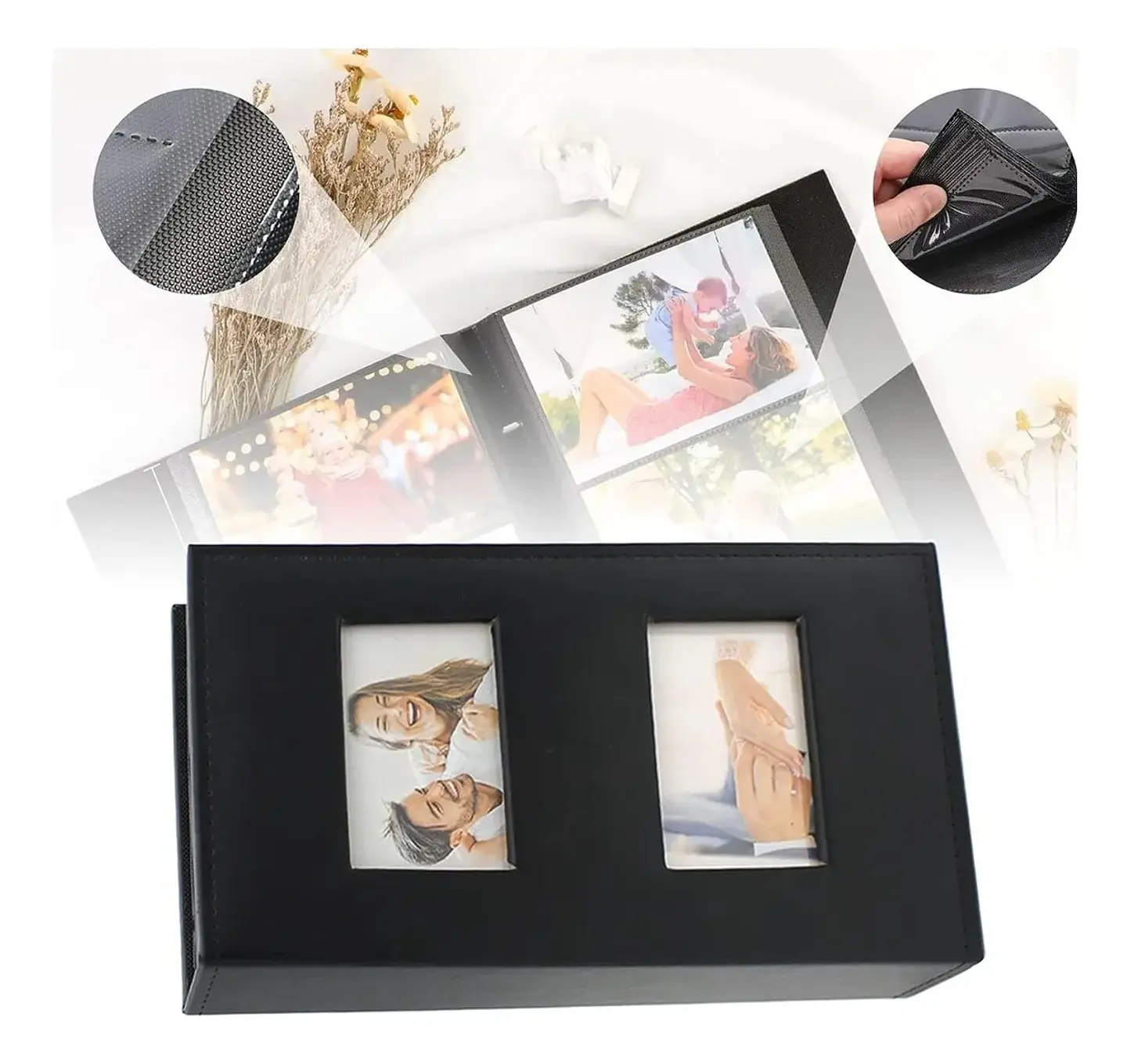 ALBUM FOTOGRAFICO CUERO CON VENTANA PARA 300 FOTOS 10X15 CM 4