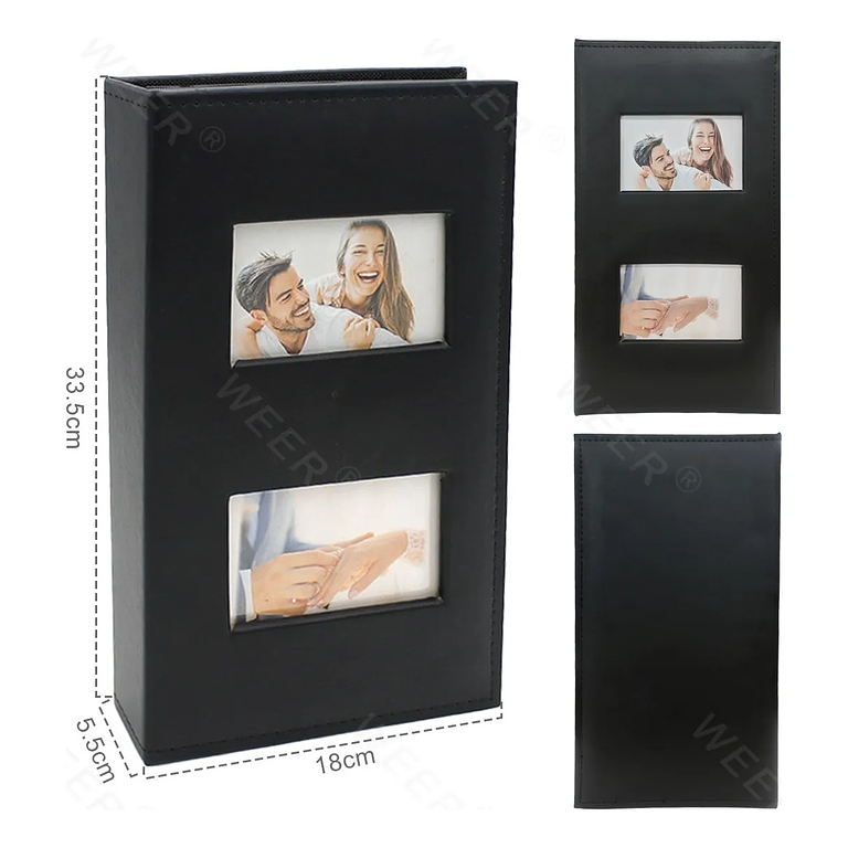 ALBUM FOTOGRAFICO CUERO CON VENTANA PARA 300 FOTOS 10X15 CM