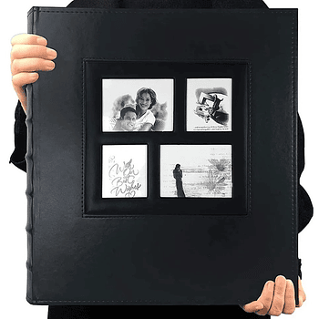 ALBUM FOTOGRAFICO CUERO CON VENTANA PARA 600 FOTOS 10X15 CM