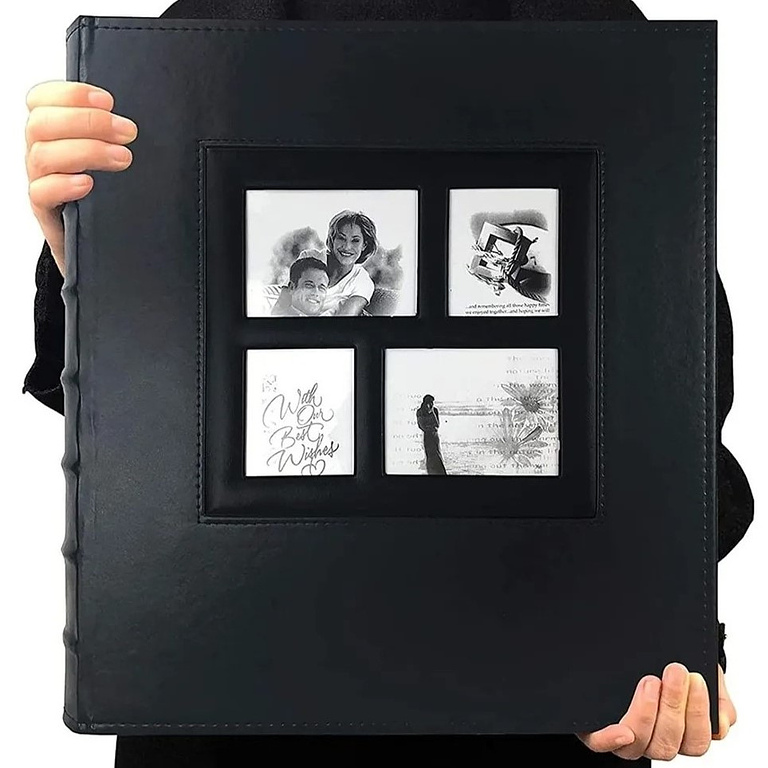 ALBUM FOTOGRAFICO CUERO CON VENTANA PARA 600 FOTOS 10X15 CM