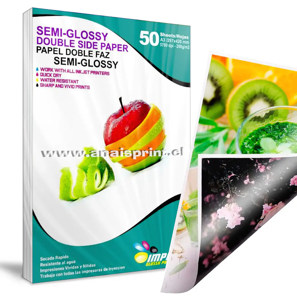 PAPEL FOTOGRAFICO SEMI GLOSSY 260 GR / A3 / 50 HOJAS 1