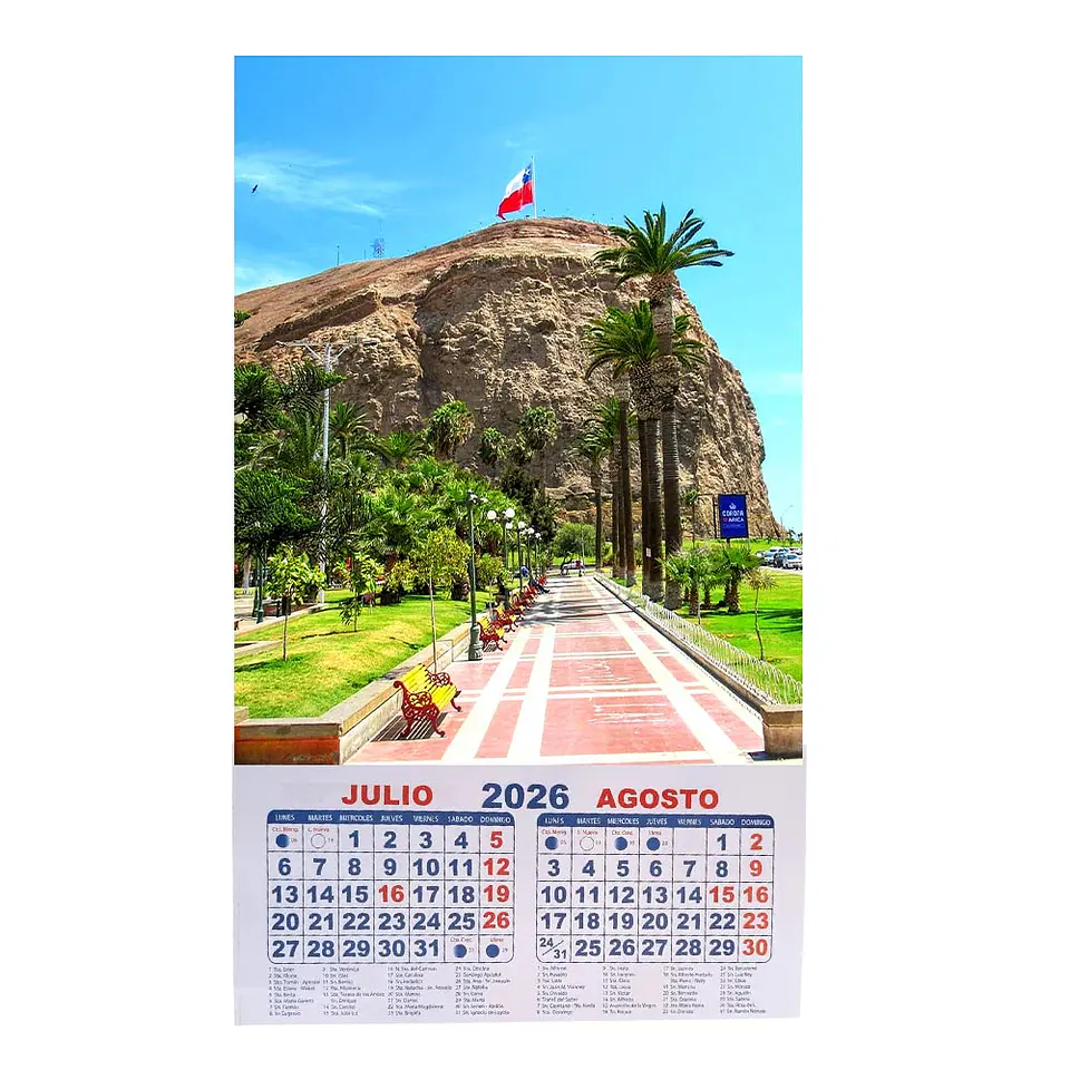 TACO CALENDARIO BIMENSUAL AÑO 2026 100 UNDS / 21 CMS ANCHO 2