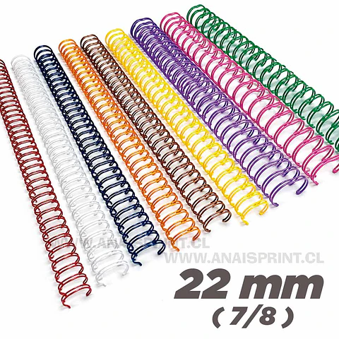 ANILLOS METALICOS DOBLE CERO 22 MM (5 UNDS)