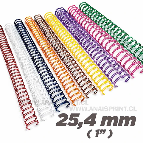 ANILLOS METALICOS DOBLE CERO 25,4 MM (5 UNDS)