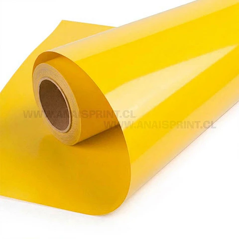VINILO TEXTIL PU TERMOTRANSFERIBLE 50 CM X 1 MT AMARILLO