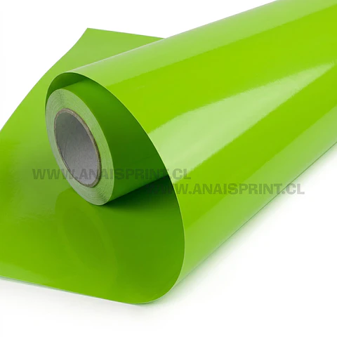 VINILO TEXTIL PU TERMOTRANSFERIBLE 50 CM X 1 MT VERDE MANZANA