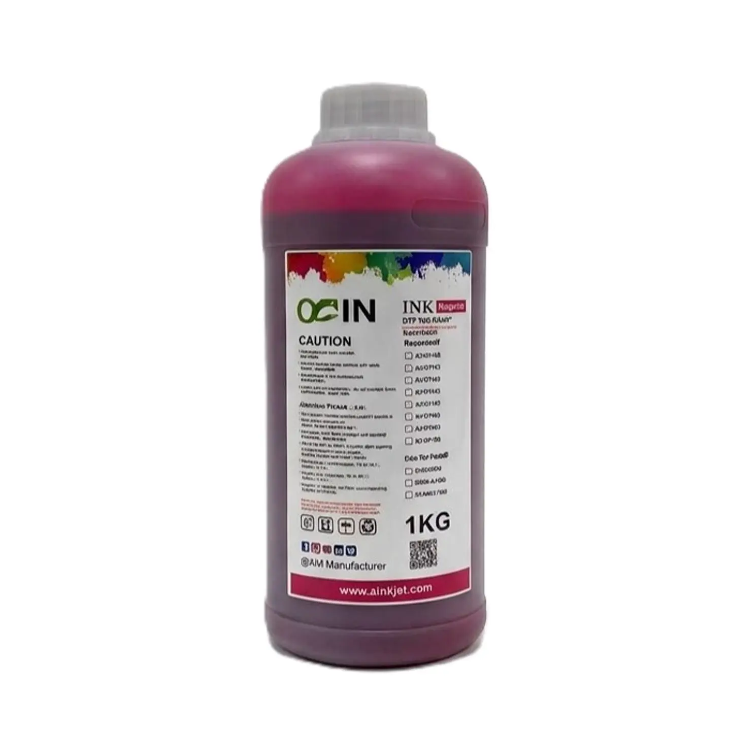 TINTA DTF TEXTIL MARCA ORIC 1 LITRO 4