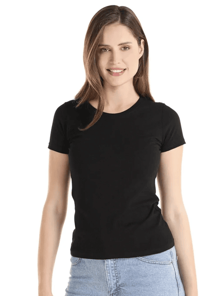 Polera m/c algodón mujer 3