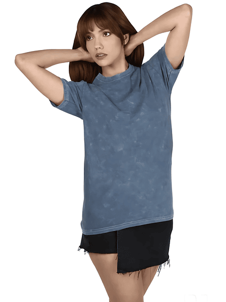 Polera m/corta mineral wash mujer 1