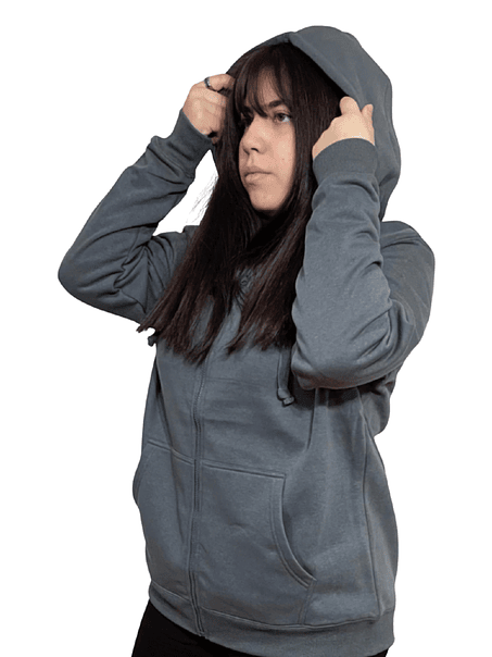 Poleron canguro con cierre unisex 4