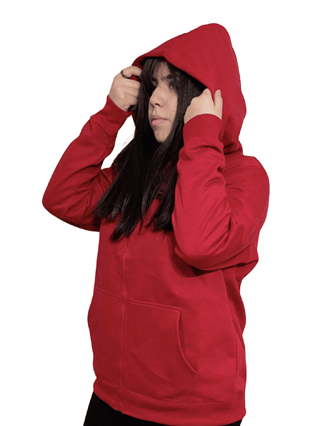 Poleron canguro con cierre unisex 8