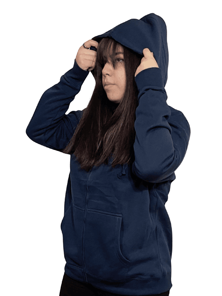 Poleron canguro con cierre unisex 10