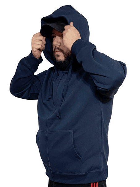 Poleron canguro con cierre unisex 9