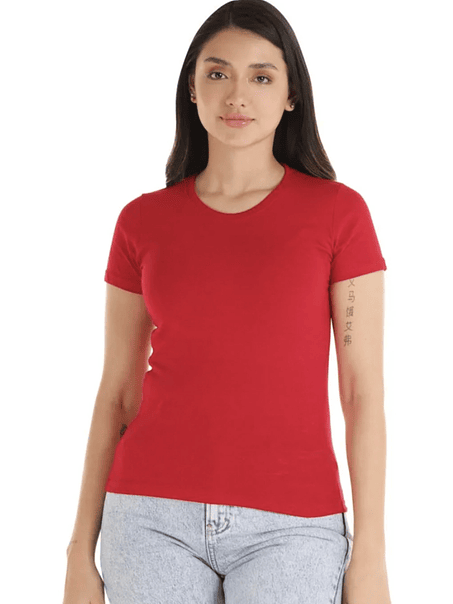 Polera m/c algodón mujer (Sin estampado) 8