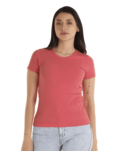 Polera m/c algodón mujer (Sin estampado) 11