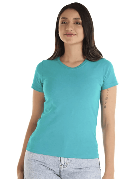 Polera m/c algodón mujer (Sin estampado) 13