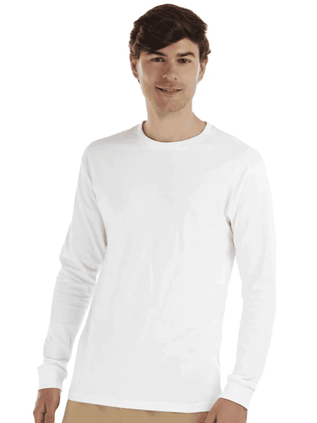 Polera m/larga algodón hombre (Sin estampado) 1