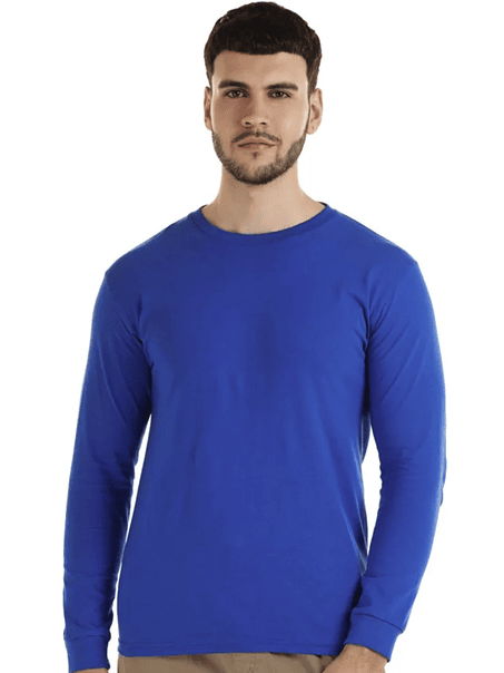 Polera m/larga algodón hombre (Sin estampado) 2