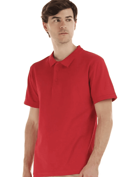 Polera m/corta pique hombre (Sin estampado) 7
