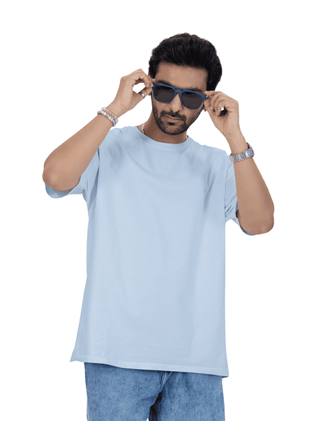 Polera Oversize m/corta algodón hombre (Sin estampado) 2