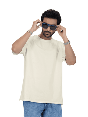 Polera Oversize m/corta algodón hombre (Sin estampado)