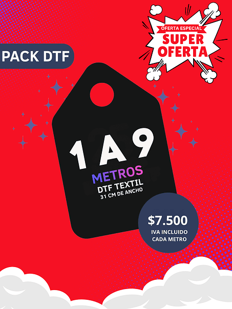 DTF Textil 31 cm – Valor por metro suelto 1