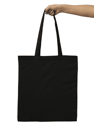 Bolsa de algodón negra 132gr | 42x38 (cm)