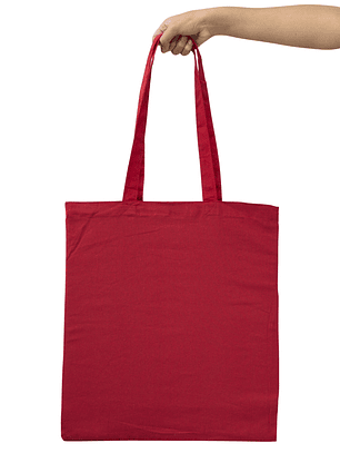Bolsa de algodón roja 132gr | 42x38 (cm)