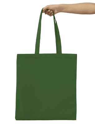 Bolsa de algodón verde 170gr | 42x38 (cm)